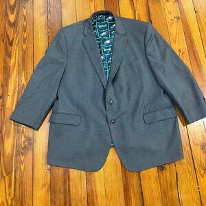 Jos A Bank Reserve Philadelphia Eagles Lined Custom Tailored Blazer Jacket Gray
